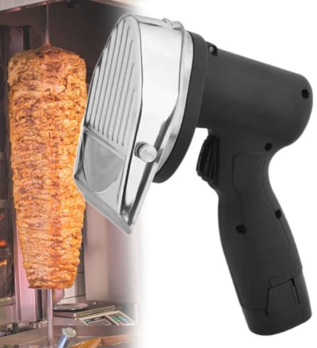 Beachtiful Electric Kebab Meat Slicer Electric Kebab Knife Meat Slicer Shaver With 2 Blades For Cutting Shawarma Doner Kebab(2 Battery 2000mAh)