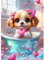 CEOVR Diamond Painting Kit Erwachsene Hund Diamond-painting,30x40 cm Cartoon Diamant Paintings Kit,Tiere und Liebe Diamond Painting Bilder Set,5D DIY Diamond Painting Bilder Kit