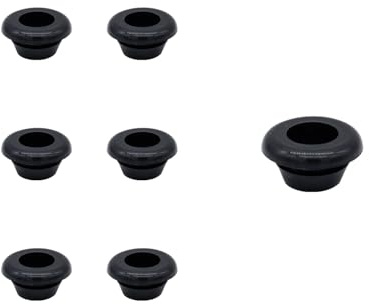 WEAXIO Pack of 50 Rubber Grommets, Rubber Grommet, Electric Conductor Sealing Ring, One-sided Round Firewall Hole Plug Hole Cable Guide for Cable Protection, Cable Duct, ID 16 mm, Installation