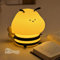 EUBSWA Nachtlicht Nachttischlampe für Kinder, Cute Biene Aufladbar Touch LED Dimmbar Tischlampe, Weiches Silikon Nachtlampe Geschenke für Kinder