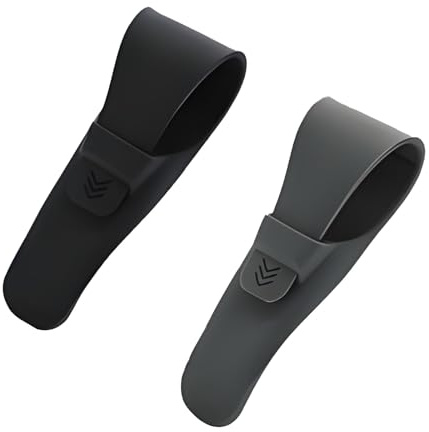 CALLYSONIC 2 Stück Rasierhobel Etui, Estrid, Rasierer Reiseetui, Tragbare Silikon-Rasierertasche, Rasiermesser Aufbewahrungsetui, Manuelle Rasierertasche, 15 * 5cm, Schwarz und Dunkelgrau