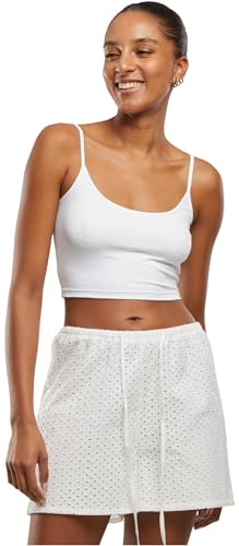 Urban Classics Damen T-Shirt 94% Polyamid, 6% Elastan Weiß S