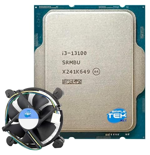 SIMPLETEK - Processore desktop 4 core 8 thread 3,4 GHz con boost fino a 4,5 GHz Socket LGA1700 senza grafica integrata, con dissipatore incluso