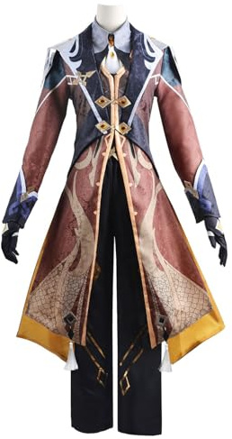YIAIU Costume de cosplay Genshin Impact Zhongli – Cape pour Halloween (taille L)