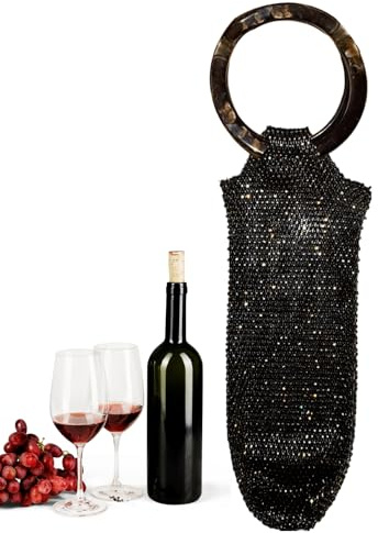 Generisch Wine Bag - Reusable Gift Tote for Bottles | Sturdy Non Woven Fabric with Sturdy Handles, Stylish Carrying Accessory for Wine, Champagne, Olive Oil, or Beverage Bottles 17.72x4.72 in