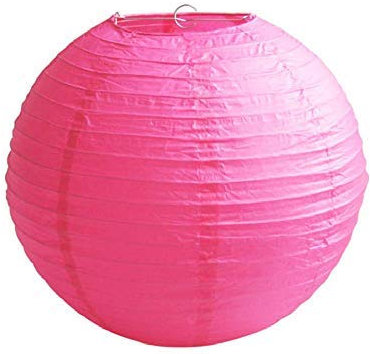 Papierlaternen, runder Lampenschirm, für Hochzeit, Geburtstag, tolle Partydekoration - 10 cm, 15 cm, 20 cm, 25 cm, 30 cm, 35 cm, 40 cm (30 cm, Hot Pink)