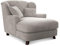 Cavadore XXL-Sessel Assado / Großer Polstersessel mit Holzfüßen und großer Sitzfläche / Inkl. 2 Zierkissen / 109 x 104 x 145 / Webstoff Creme