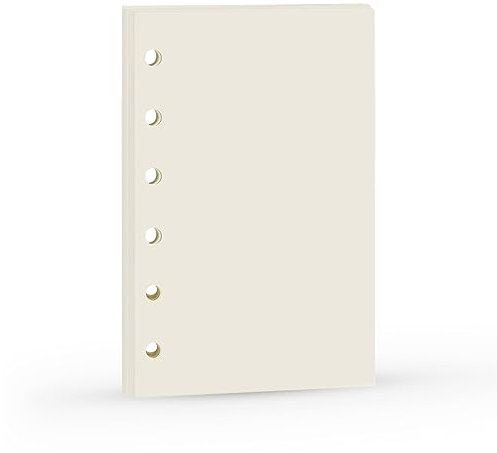 A7 Planner Inserts, Binder Refills for 6 Ring Spiral Notebook, Mini Blank Paper,6 Holes,for Portable planner, 45sheets/90 pages, 4.84 x 3.23'', Harphia