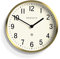 NEWGATE® Master Edwards Wanduhr | Uhr im Mid-Century-Stil | 30cm | Tiefes Metallgehäuse mit Messing/Gold-Finish | Modernes Retro-Design für Küche, Wohnzimmer oder Büro