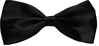 Kids Boys Pre-Tied Satin Bow Tie Plain Bow Tie for Wedding Party Adjustable Formal bow tie-Elastic band