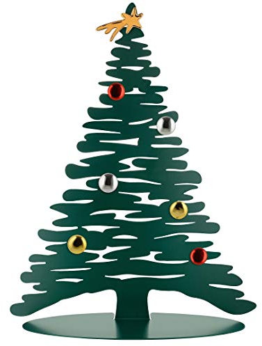 Alessi Bark for Christmas Decorazione Natalizia, Acciaio Aisi 430 Verde, 11 x 50 x 40