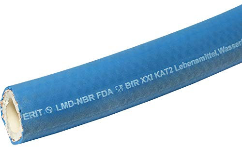Fittingteile - Förder- Reinigungs- Dampfschläuche für Lebensmittelbereiche Heißwasser Hochtemperaturschlauch Meterware (Schlauch Ø Innen: 19,0 mm)