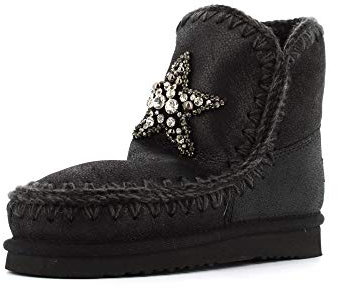Mou FW101041B Stiefel Stiefeletten Damen SCHWARZ 37