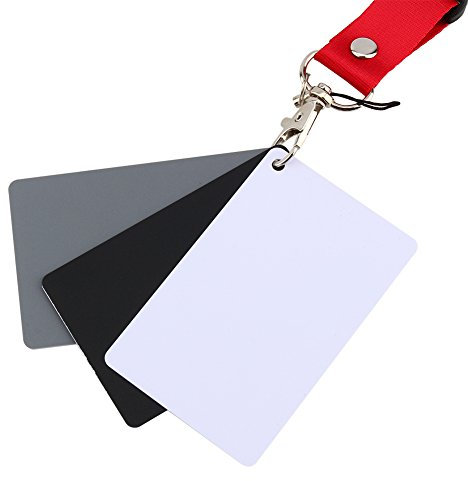 Goshyda Balance Card, 3 in 1 18% Digital Photography Exposure 3 Color Balance Card Set, Helpful Accessory for Photography Lovers