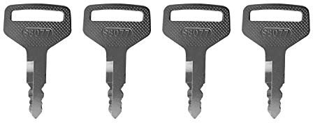 S8077 Clé de Contact 36919-75190 3691975190 4 Pièces pour Tracteur Kubota M100XDC M105SDT M110XDC M5950 M5970DT L3600DT L4200DT L4200F RTV1100CW RTV1100CW9 Utility Vehicle RTV1100MCW