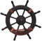 Healifty Nautical Ship Wheel Decor Rustic Boat Steering Wheel Fishing Net Wall Sculpture Rudder Hanging Ornament for Home Beach Theme Decor