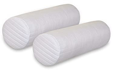 Evergreenweb - Coppia Cuscini Cilindro in Fiocco Memory Foam da Letto o Arredo Divano, Imbottitura Morbida effetto Guanciali per Dolori Cervicali,uscino per dormire, per la casa,divano e letto