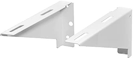 Staffe per lavabo Bagno sospeso per disabili, L 5 x P 35 x H 14,5 cm, in Acciaio Bianco Lucido