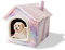 Galatée Katzenhöhlenbett, Waschbares Hundebett, Warmes Und Gemütliches Plüschkatzen-Iglu, Faltbares Komfortables Haustier-Katzenhaus, Haustierbett Mit Rutschfestem Boden(M, Rosa)