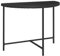 vidaXL Gartentisch Halbrund Wandtisch Tisch Terrassentisch Balkontisch Gartenmöbel Esstisch Terrasse Outdoor Schwarz 100x50x75cm Poly Rattan