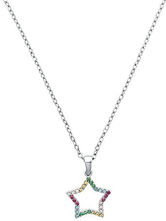 Prinzessin Lillifee Kinder Mädchen Schmuck Stern Silber Multicolor, Kommt in Schmuck Geschenk Box