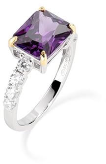 Amen Cocktail Woman Ring 925 Silber RCK1REBVIZ-14 mit weißen und lila Zirkonia