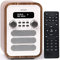 Denver DAB-48 Bluetooth DAB Radio With Remote Control - DAB/DAB+ Digital Radio Mains Powered – DAB Bluetooth Radio Speaker – DAB Alarm Clock – White With Large Remote Control