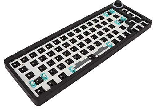 Zunate Teclado Mecánico Modular RGB, GMMK DIY Custom Gaming Keyboard, 67 Key Hot Swapable 3pin 5pin Switch Programable, Bluetooth, 2.4G Wireless Y USB C Wired Typewriter(Negro)