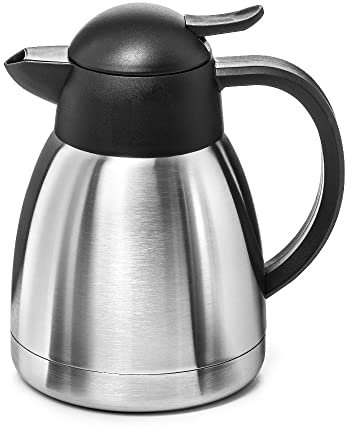 Forgast Caraffa Termica Professionale in Acciaio Inox, 1 Litro, Thermos Caraffa con Coperchio Rimovibile per Bevande Calde e Fredde Caffè Tè, per Ristorante Catering Mense Hotel Buffet