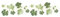 AIBAOBAO Mural Aquarelle Amovible Autocollant Mural Peler et Coller Décoration, Sticker Mural Feuilles de Vigne pour Salons Chambres Bureaux Canapé Fond Décoration Murale