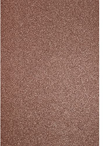 Florence Glitzerpapier zum Basteln - Braun - Papierbasteln 5 Stück - A4 Bastelpapier mit Glitzer für Scrapbooking, Stanzen und Kartengestaltung - 250 gsm
