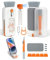 Fotipew Tastatur Reinigungsset,12 in 1 Handy reinigungsset mit Bürste Keyboard Cleaner, Laptop Cleaner for Tablet,Computer, PC-Monitor, Kamera mit Spray mit Patent(Orange)