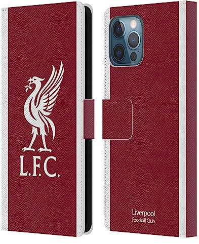 Head Case Designs Officially Licensed Liverpool Football Club Home Kit 2023/24 Leather Wallet Case Compatible With Apple iPhone 12 Pro Max