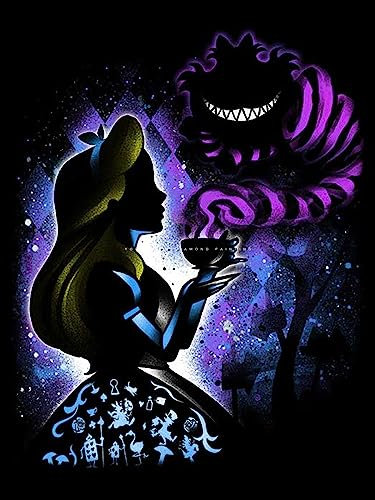 Youtheart Diamond Painting Alice Diamond Art, 5D Full Drill Cross Stitch Embroidery Kits, DIY Wall Décor