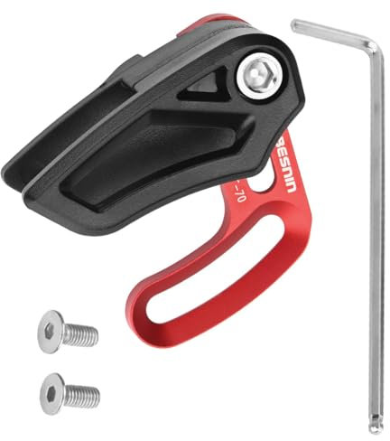 BESNIN Kettenführung für Downhill Bike Kettenführung Fahrrad Kettenschutz 7075 Aluminium 7075 CNC+ABS (Rot)
