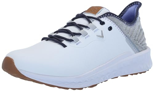 Callaway Women's La Jolla SL Golf Shoe, 8 B, White/Navy