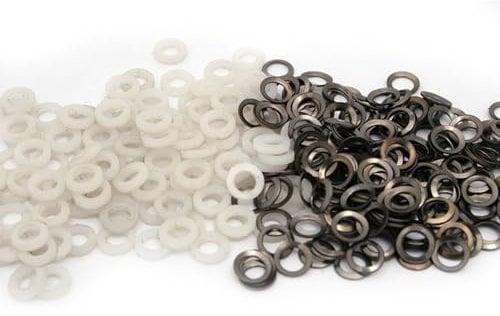 Göldo Distanzringe f. Mechanikflügel schwarz und weiß, 25 Stück - Gitarren Mechanik