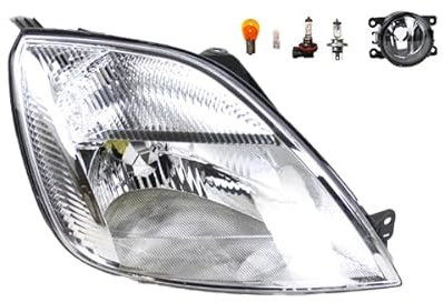 Johns, Scheinwerfer Halogen Front passend für Ford Fiesta 02 11/2001-09/2005 H4 Rechts + Nebelscheinwerfer + Leuchtmittel