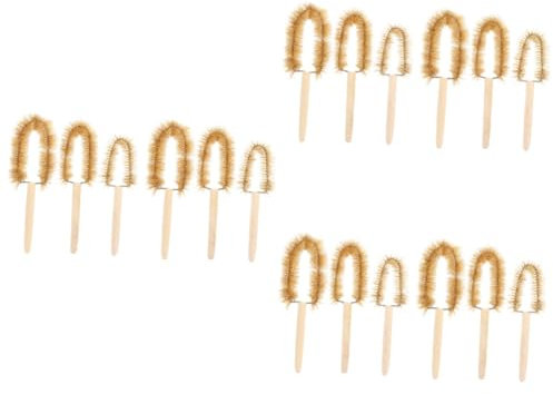 GLEAVI 18pcs Hard Brush for Cleaning Test Tubes Beaker Cleaning Brush Kit for Chemicals Soft Pig Hair Long Handle Lab Tool