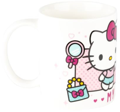 Konix Hello Kitty Taza de cerámica - 320 ml - Diseño My Style - Blanco