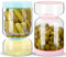 ZENS Pickle Jar with Strainer, 2 Pack 1500 ml Glass Flip Pickle Jar for Pickle Juice Separator, Pickling Jars Gherkin Jar Hourglass Pickle Container Airtight for Olive Pickles, Gifts for Mom