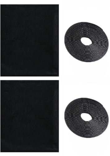 Glanhbnol Lot de 2 filets de fenêtre anti-mouches simple grille intérieure ruban adhésif
