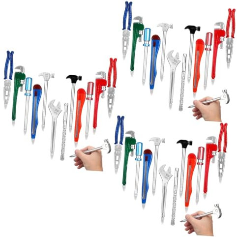 Tofficu 33pcs Unique Tool Shape Ballpoint Pens Fine Point Smooth Writing Note Taking Pens for Women School Office