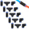 Pneumatische Armaturen Kit, Pneumatik Fitting Kit, Pneumatikverbinder, 15 Stück Luftleitungsadapter für Rohre, für Industrielle Automatisierungsgeräte Wie Maschinen(10 mm)