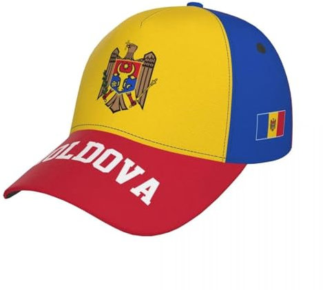 Unisex-Baseballkappe – Modische Baseballkappe Mit Der Nationalflagge Moldawiens, Patriotische Mütze, Personalisierbare Verstellbare Papa-Mütze Für Erwachsene, Outdoor-Sport, Freizeitmütze, Flag