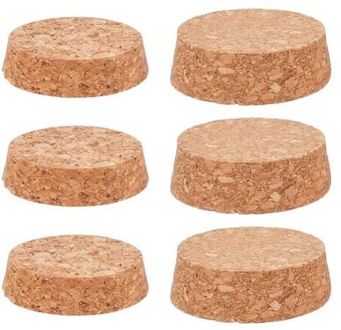 GORGECRAFT Tapones de Corcho Natural de 2 Tamaños para Botellas de Vino - Cónicos Grandes de Madera de Repuesto para Frascos y Botellas de Vidrio