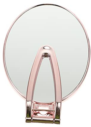 MUSISALY Miroir De Maquillage Portable à Double Face avec Grossissement Miroir à Main Créatif Doré pour Retouches Soin du Visage