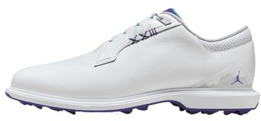 Jordan ADG 5 Golf Shoes (Wide) (FQ7874-100, White/Emerald Rise/Grape Ice), White/Emerald Rise/Grape Ice, 10.5 UK