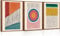 TOARTi Boho Deko Poster 3er Set,Moderne Abstrakt Kunst Wandbilder,Linien Gerahmtes Kunstdruck Leinwandbild,Premium Bilder für Wohnzimmer Schlafzimmer 30x40cm