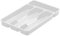 RevpoltIQ Cutlery Tray 4 Compartments Cutlery Drawer Organiser Cutlery Trays for Home Kitchen Drawers Utensil Flatware Divider Perfect for Spoon Fork Knife (White)